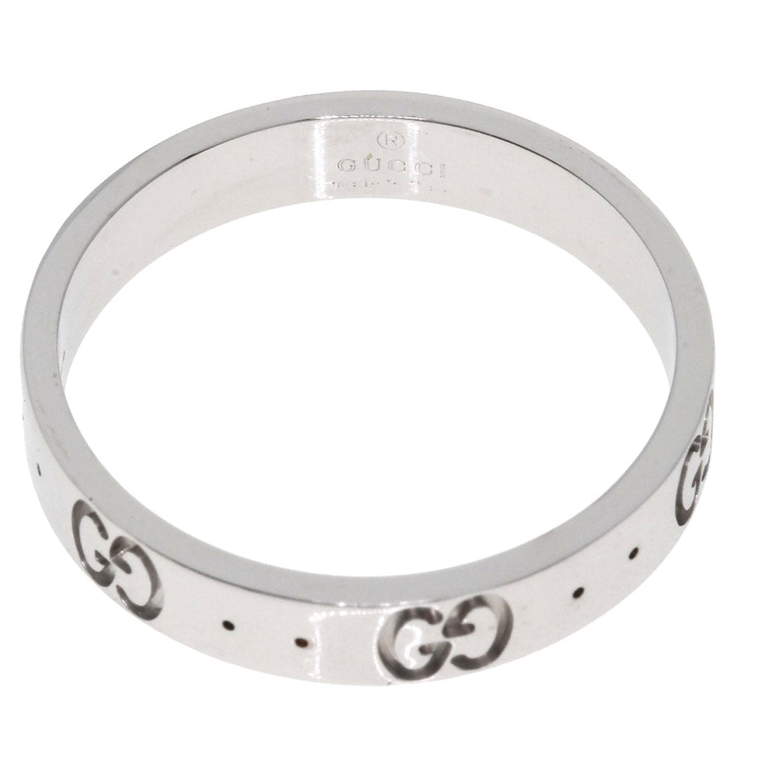 GUCCI Ring K18WG Silver Icon # 18