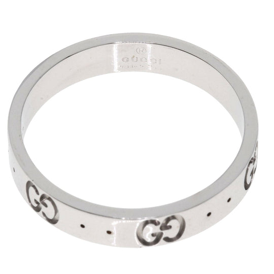 GUCCI Ring K18WG Silver Icon # 18