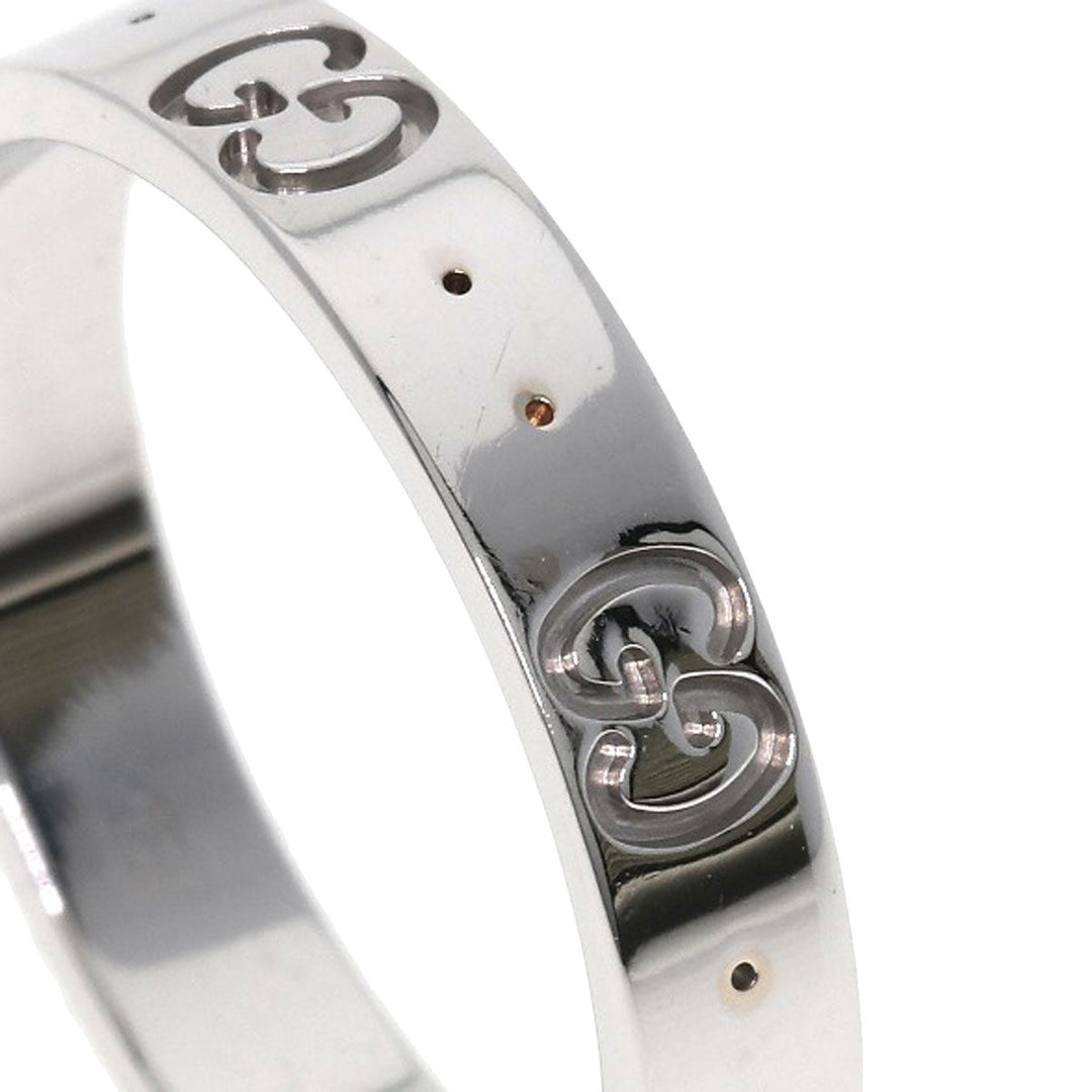 GUCCI Ring K18WG Silver Icon # 18