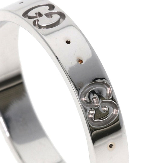 GUCCI Ring K18WG Silver Icon # 18
