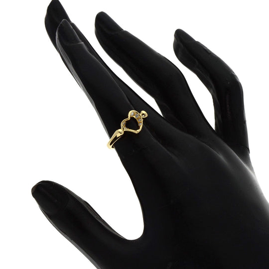 TIFFANY&Co. Ring 18K Yellow Gold gold Open heart diamond