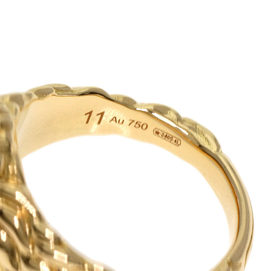 GUCCI Ring 18K Yellow Gold gold Lion Head Fire Opal Diamond #11