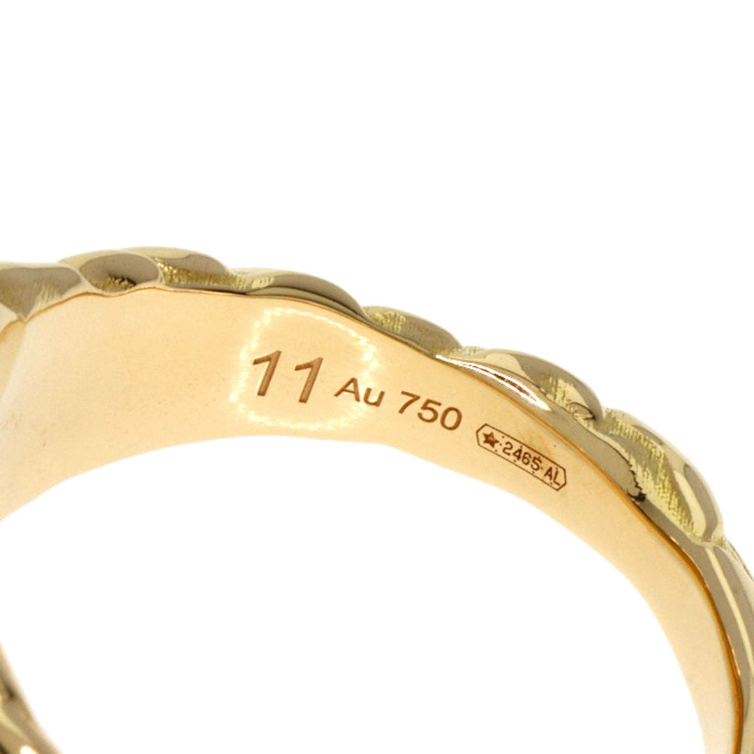 GUCCI Ring 18K Yellow Gold gold Lion Head Chrome Diopside Diamond Ring #11