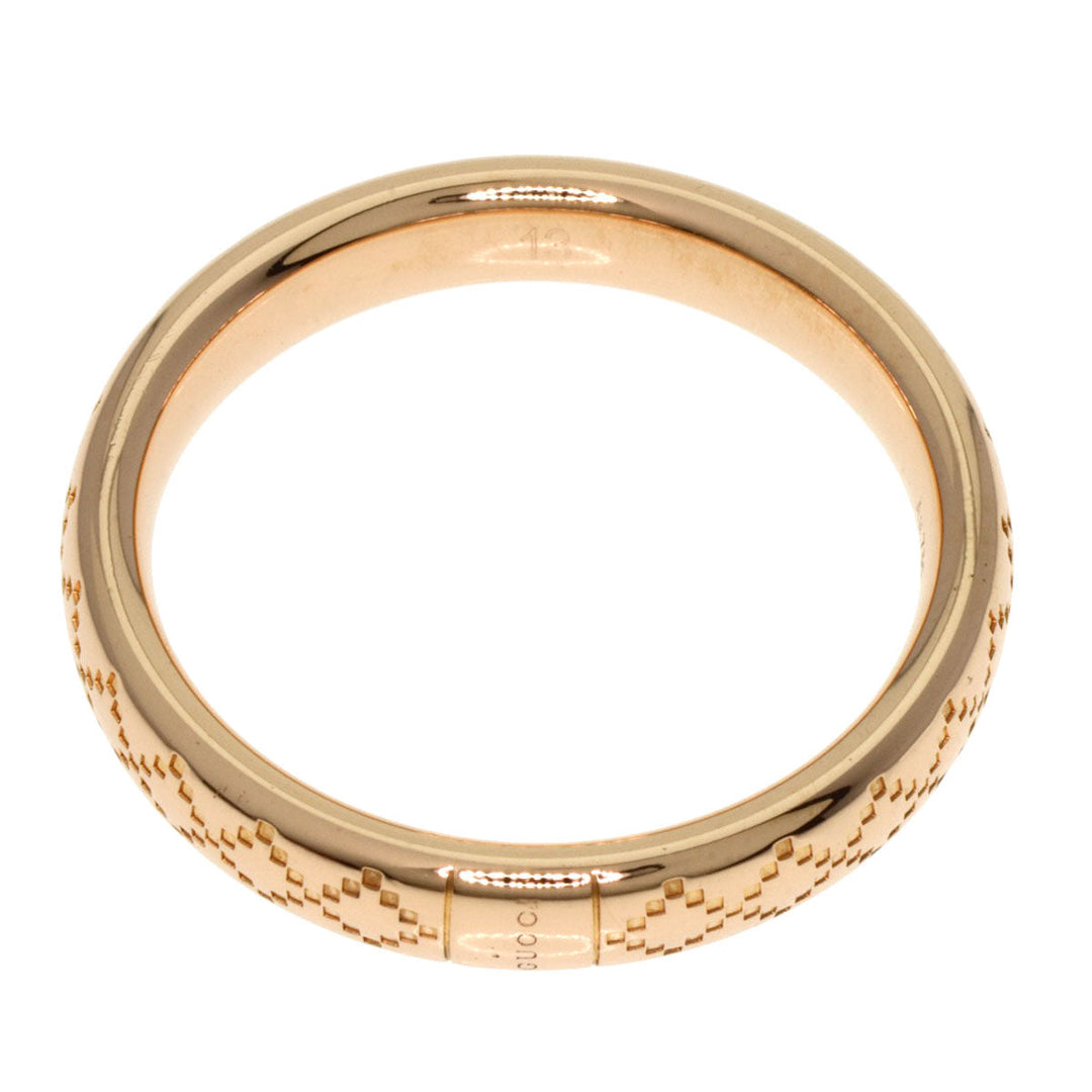 GUCCI Ring 18K Pink Gold gold Diamant Tissima #13