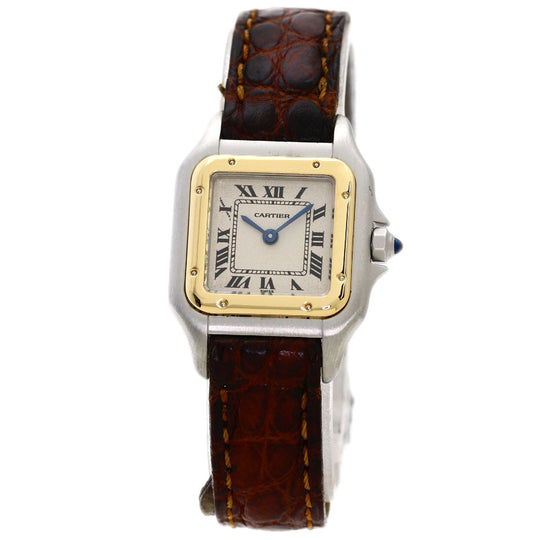 CARTIER Watches Quartz Stainless Steel Silver PANTHERESM Ivory dial