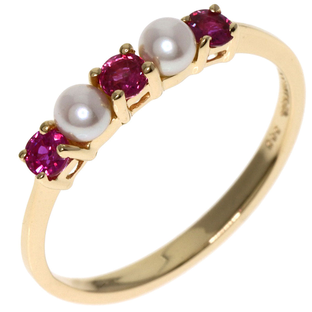 TIFFANY&Co. Ring K14YG gold Pearl ruby