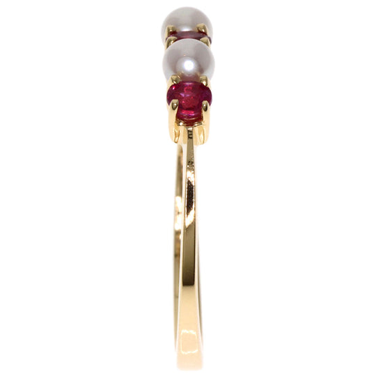 TIFFANY&Co. Ring K14YG gold Pearl ruby
