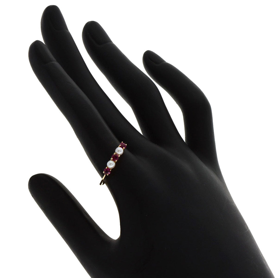 TIFFANY&Co. Ring K14YG gold Pearl ruby