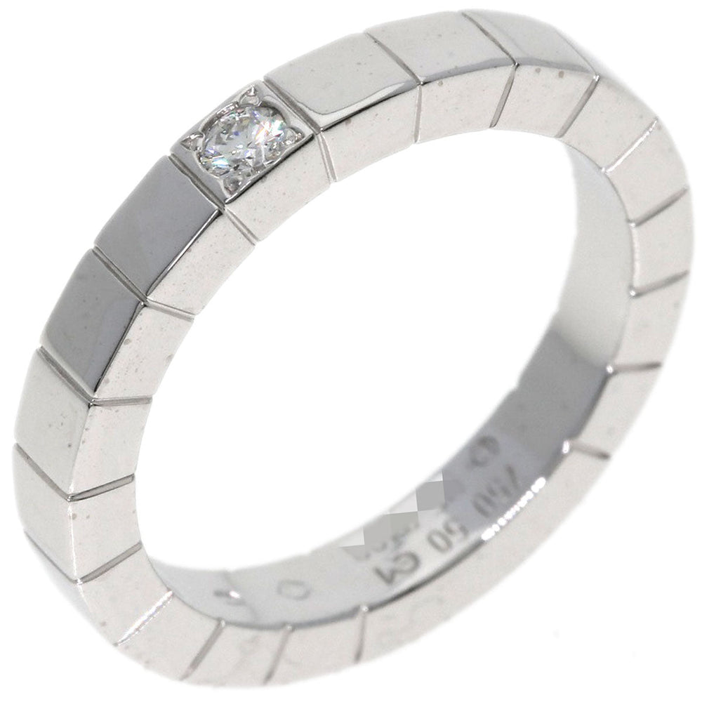 CARTIER Ring K18WG Silver Raniere 1P Diamond #50