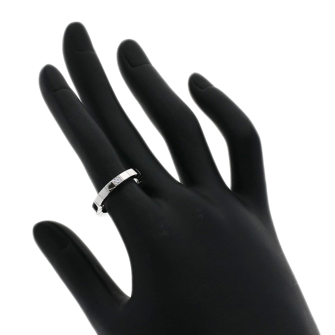 CARTIER Ring K18WG Silver Raniere 1P Diamond #50