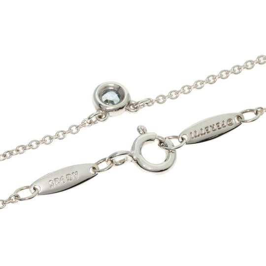TIFFANY&Co. Necklace SV Silver ByTheYard Aquamarine Women Used Authentic