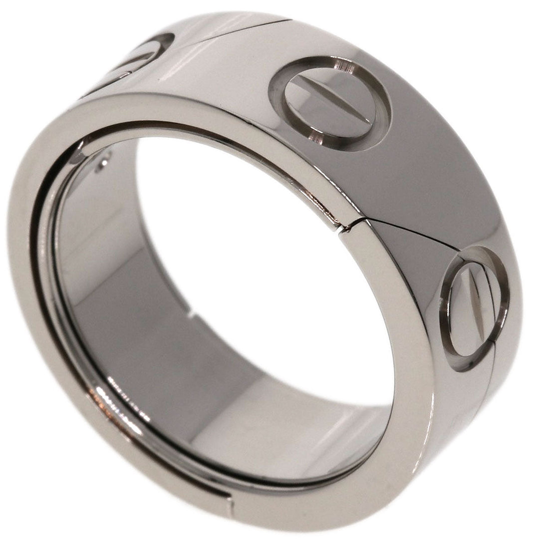 CARTIER Ring K18WG Silver Astro Love Ring #49 Women Used Authentic