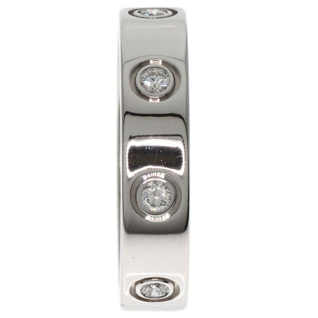 CARTIER Ring K18WG Silver Mini Love Ring Full Diamond #47