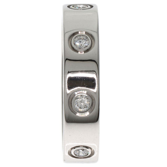 CARTIER Ring K18WG Silver Mini Love Ring Full Diamond #47