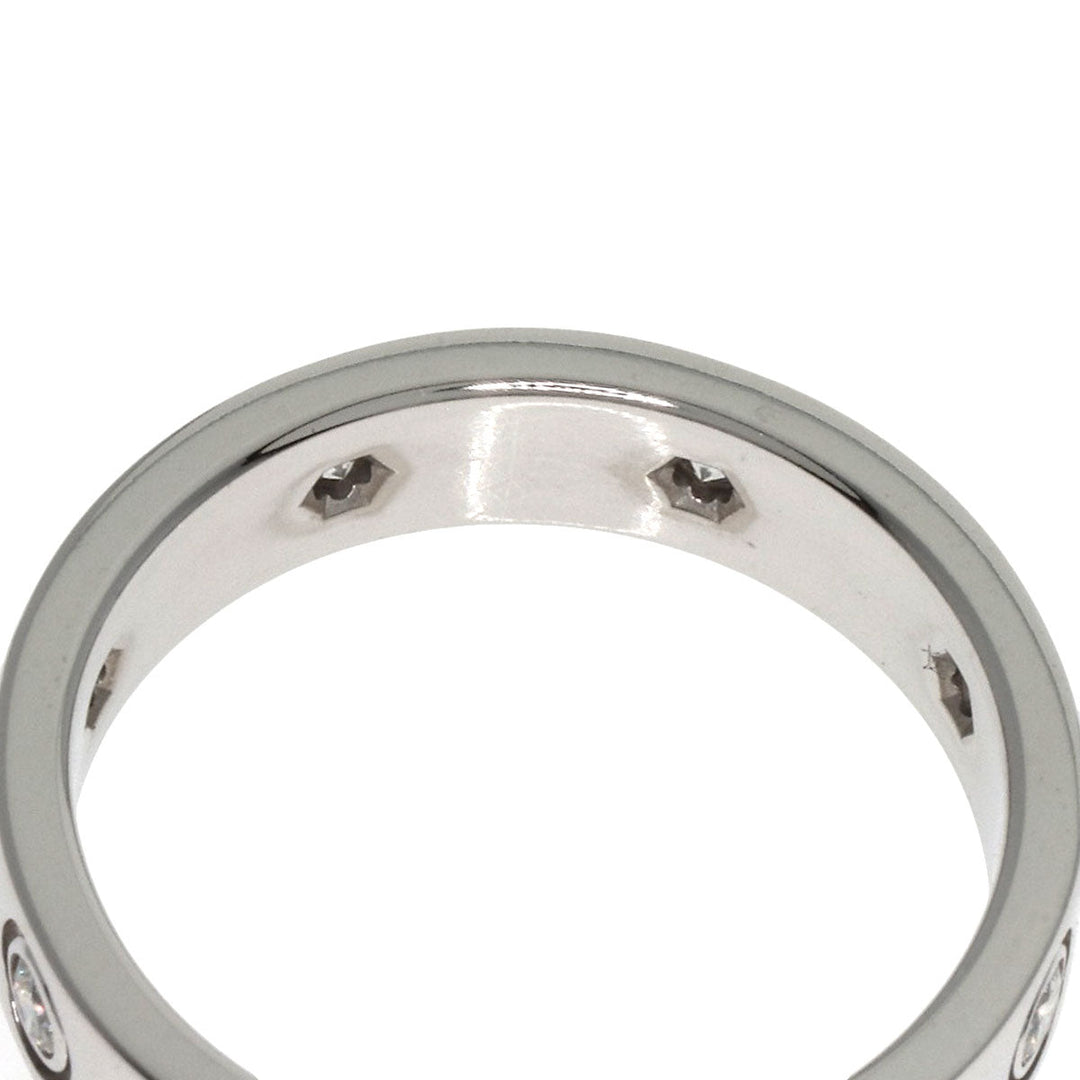CARTIER Ring K18WG Silver Mini Love Ring Full Diamond #47