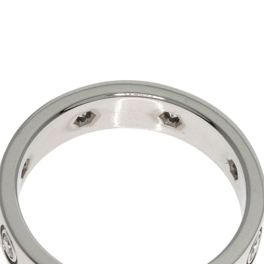 CARTIER Ring K18WG Silver Mini Love Ring Full Diamond #47