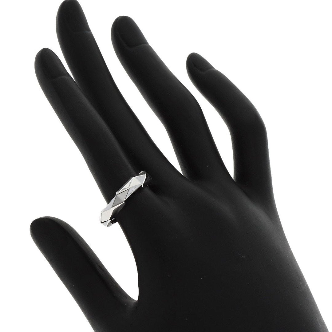 GUCCI Ring K18WG Silver Link to Love Studs #14