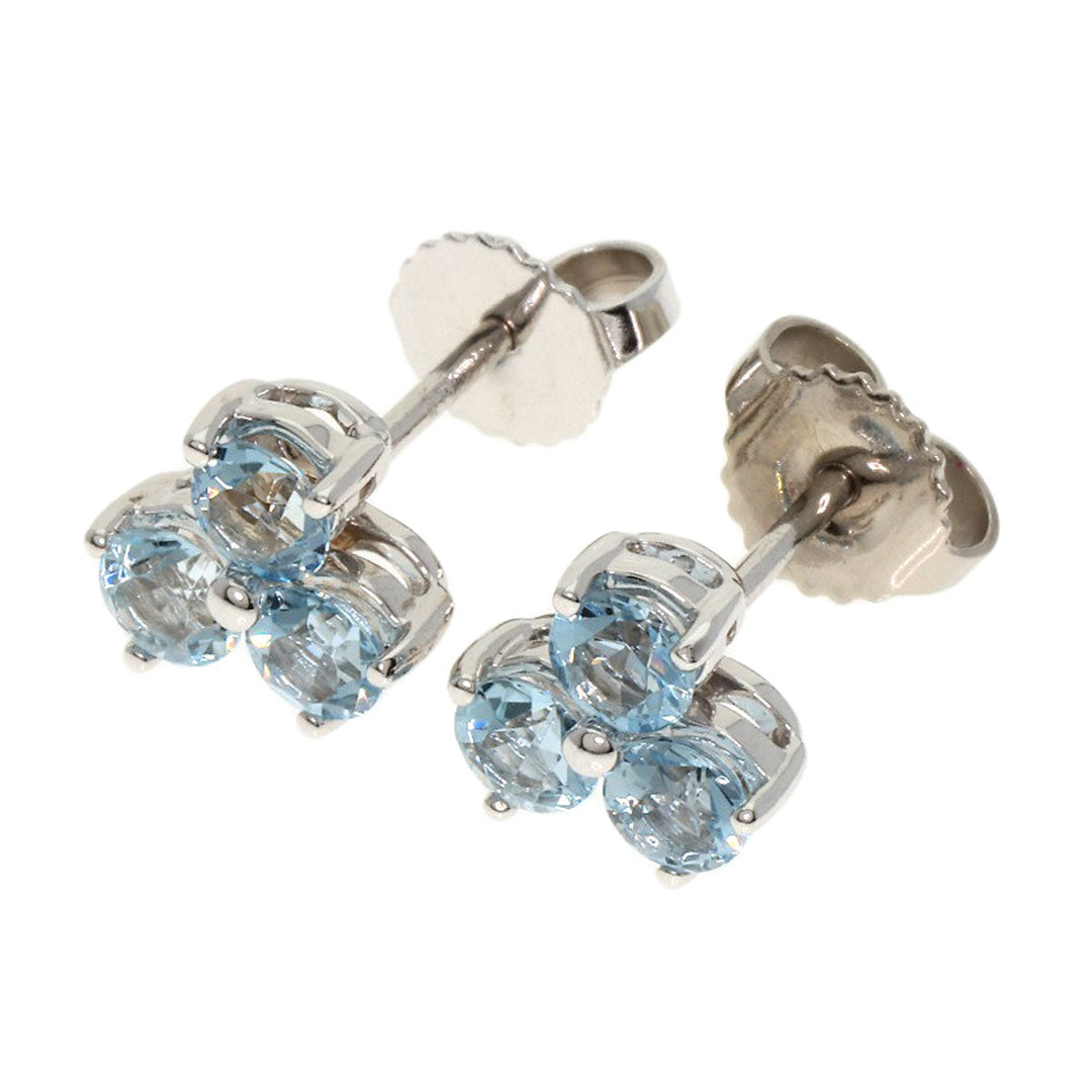 TIFFANY&Co. Pierce K18WG Silver Aria 3P Aquamarine