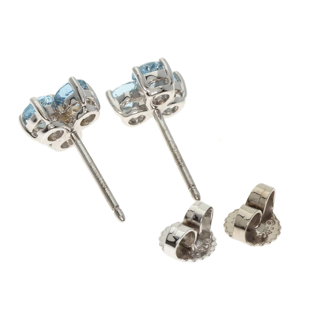 TIFFANY&Co. Pierce K18WG Silver Aria 3P Aquamarine