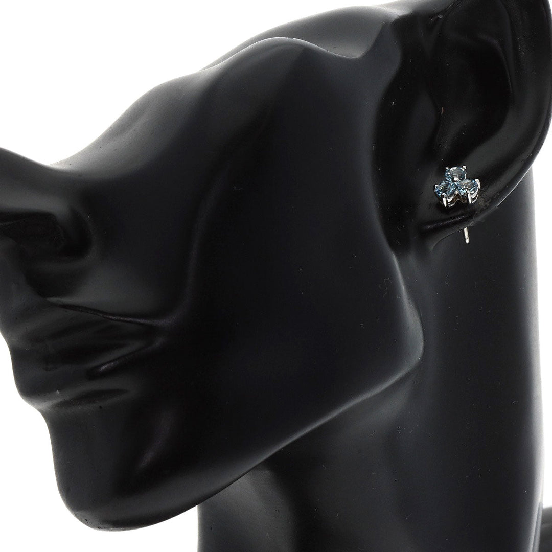 TIFFANY&Co. Pierce K18WG Silver Aria 3P Aquamarine