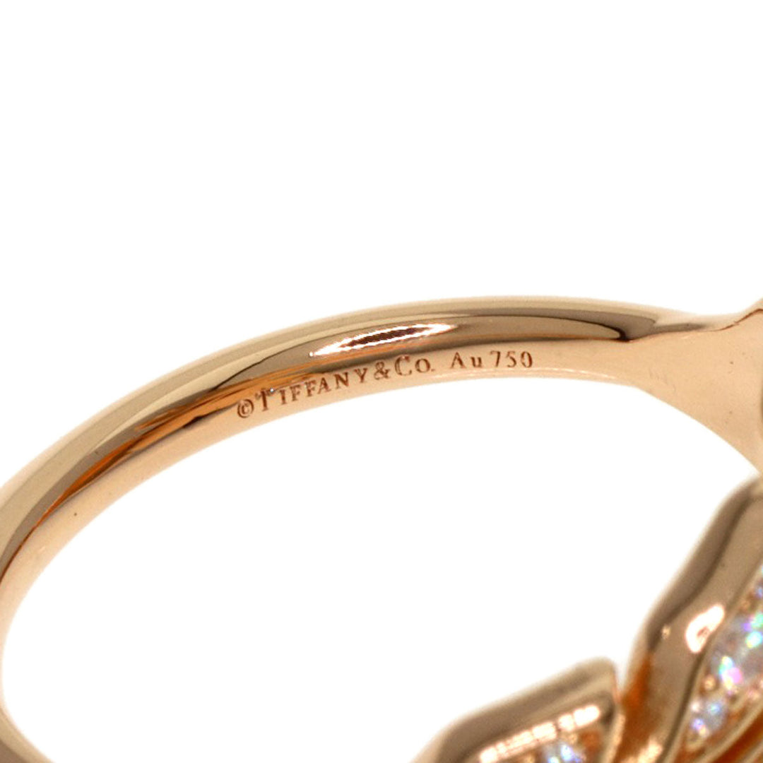 TIFFANY&Co. Ring 18K Pink Gold gold Victoria Vine Bypass Diamond