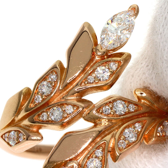 TIFFANY&Co. Ring 18K Pink Gold gold Victoria Vine Bypass Diamond