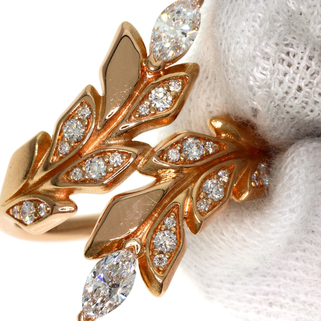 TIFFANY&Co. Ring 18K Pink Gold gold Victoria Vine Bypass Diamond