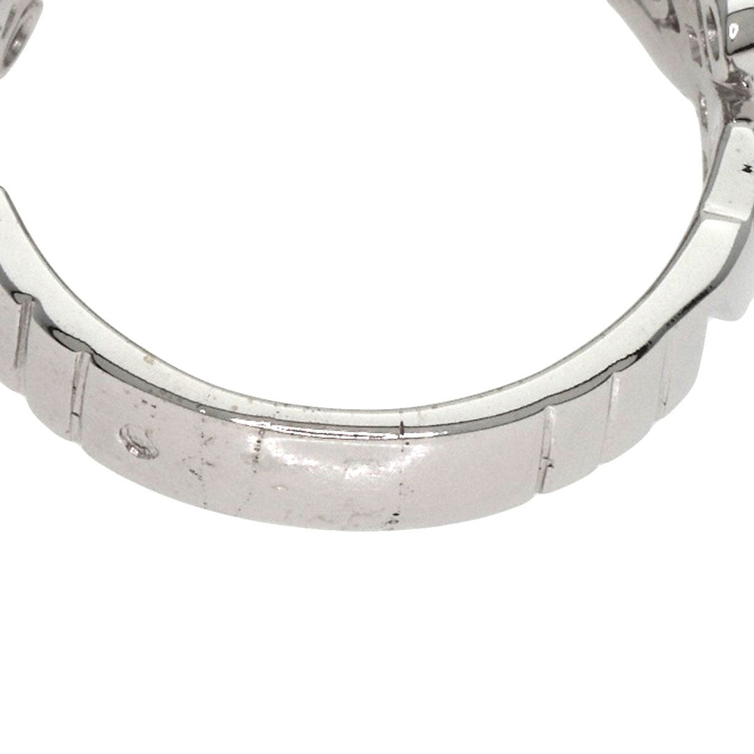 CHANEL Ring K18WG Silver Baroque Diamond Women Used Authentic