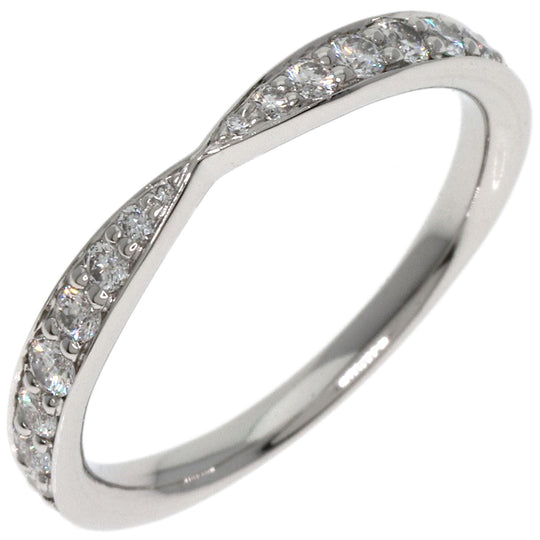 TIFFANY&Co. Ring PT950 Silver Harmony half diamond Women Used Authentic