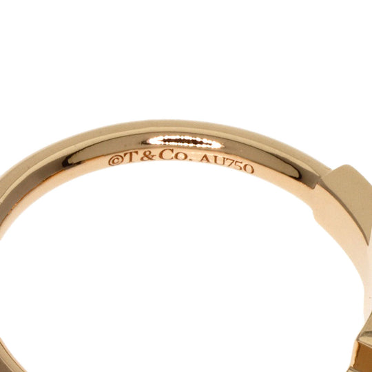 TIFFANY&Co. Ring 18K Pink Gold gold T wire diamond Women Used Authentic