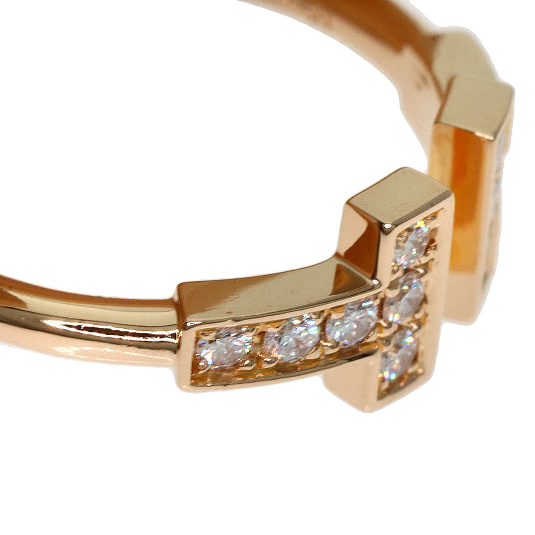 TIFFANY&Co. Ring 18K Pink Gold gold T wire diamond Women Used Authentic