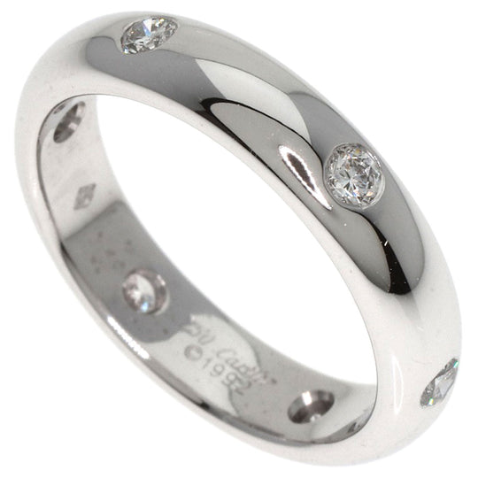 CARTIER Ring K18WG Silver Stella 6P Diamond #49