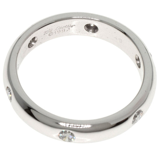 CARTIER Ring K18WG Silver Stella 6P Diamond #49