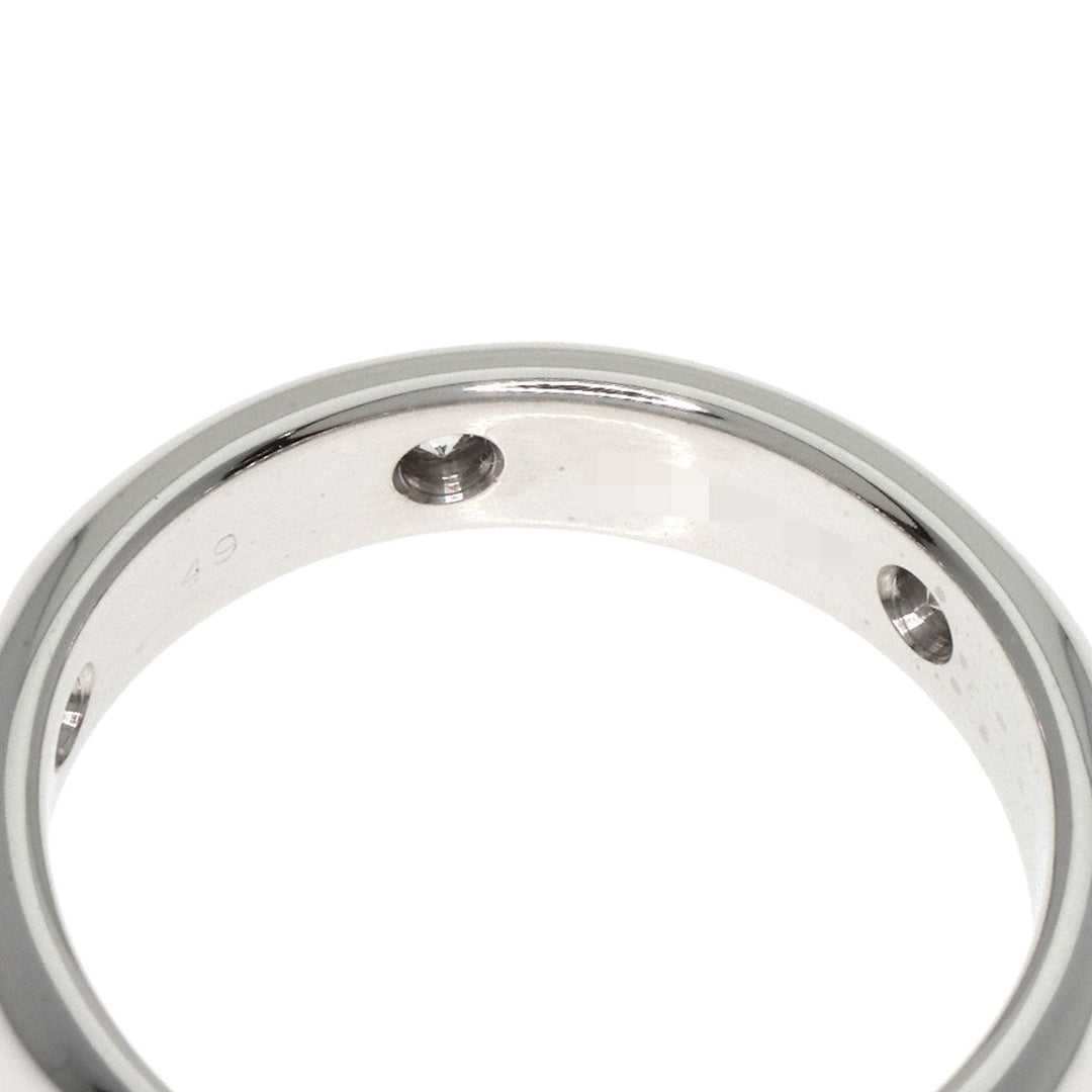CARTIER Ring K18WG Silver Stella 6P Diamond #49