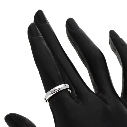 CARTIER Ring K18WG Silver Stella 6P Diamond #49