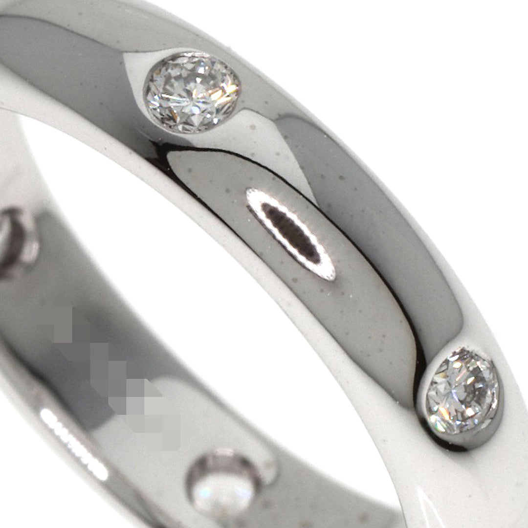 CARTIER Ring K18WG Silver Stella 6P Diamond #49
