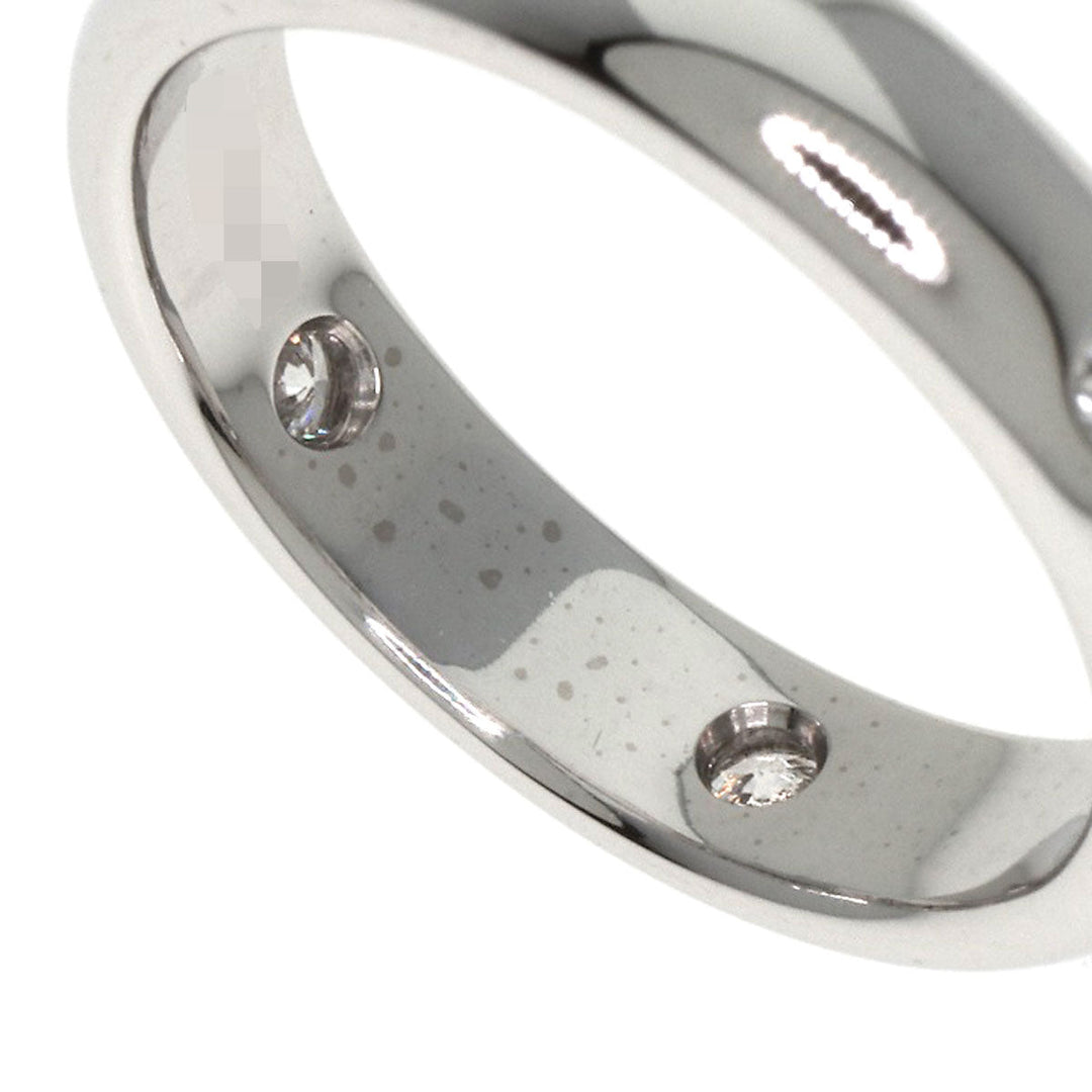 CARTIER Ring K18WG Silver Stella 6P Diamond #49