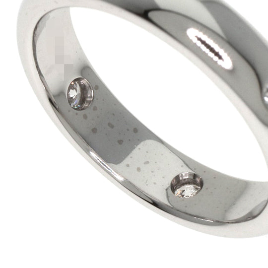 CARTIER Ring K18WG Silver Stella 6P Diamond #49
