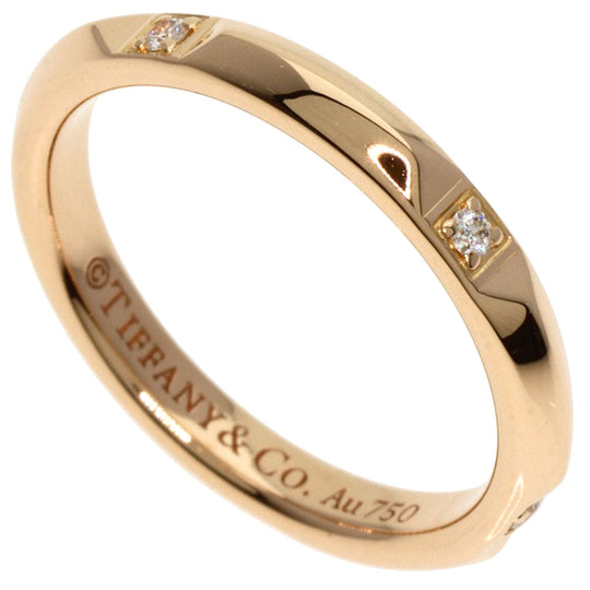 TIFFANY&Co. Ring 18K Pink Gold gold True Band Diamond Women Used Authentic