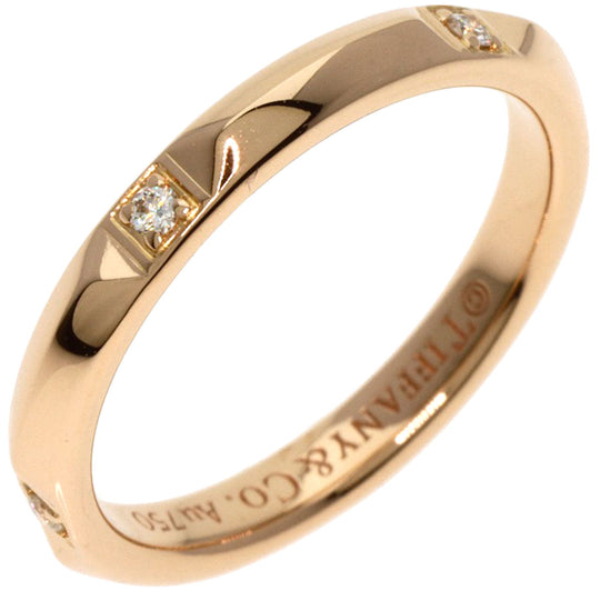 TIFFANY&Co. Ring 18K Pink Gold gold True Band Diamond Women Used Authentic