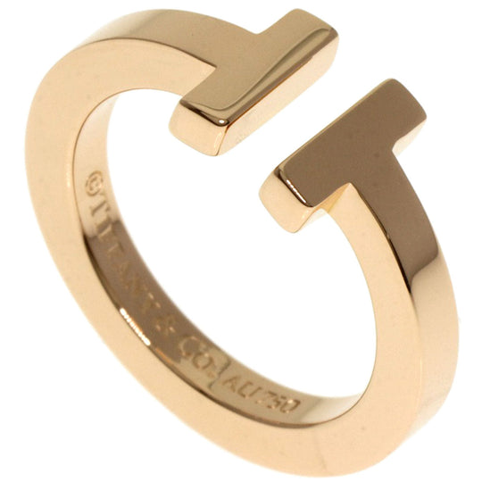 TIFFANY&Co. Ring 18K Pink Gold gold T square Women Used Authentic