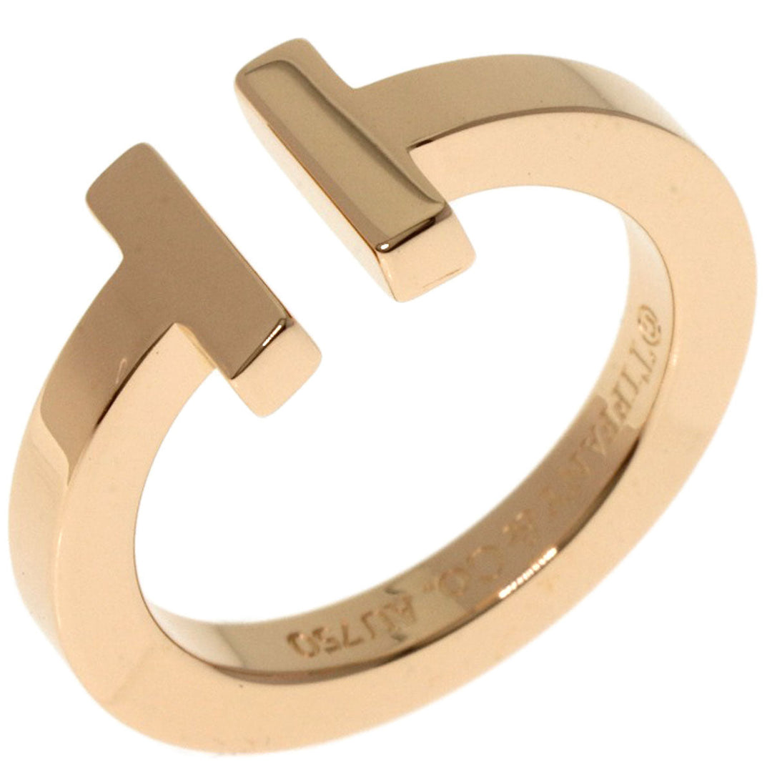 TIFFANY&Co. Ring 18K Pink Gold gold T square Women Used Authentic