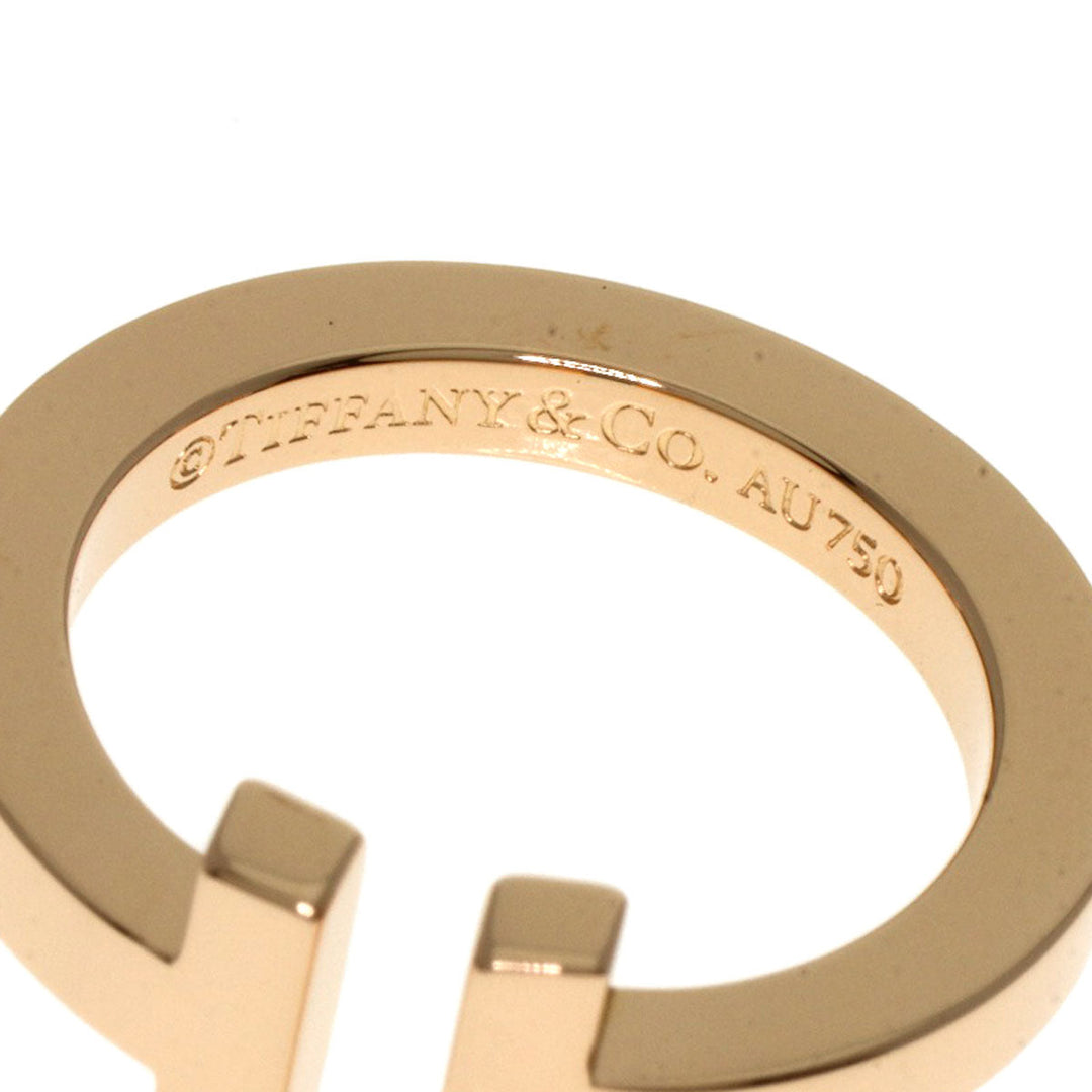 TIFFANY&Co. Ring 18K Pink Gold gold T square Women Used Authentic