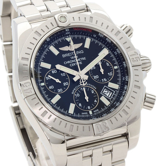 BREITLING Watches AB0115 Stainless Steel Silver Chrono mat 44 mens Used Authentic