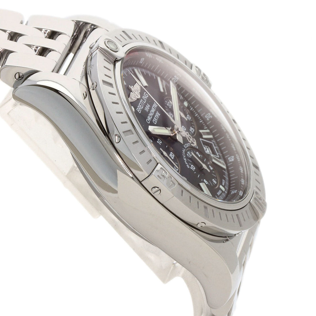 BREITLING Watches AB0115 Stainless Steel Silver Chrono mat 44 mens Used Authentic