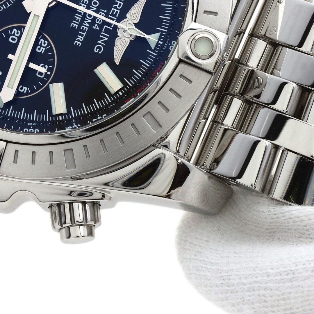 BREITLING Watches AB0115 Stainless Steel Silver Chrono mat 44 mens Used Authentic