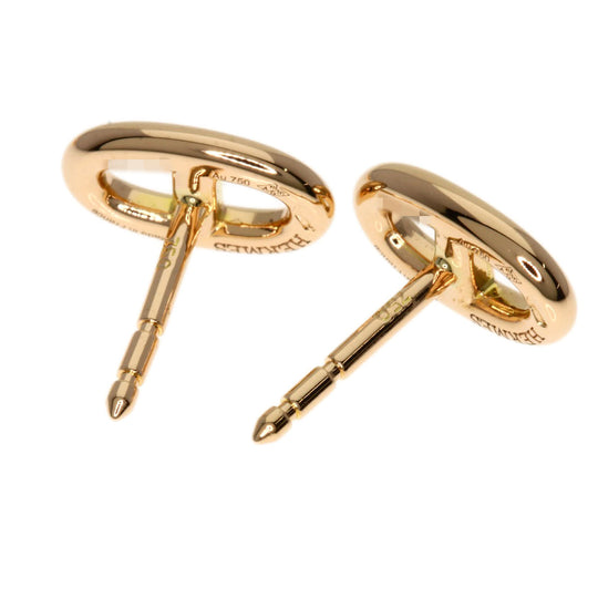 HERMES Pierce 18K Pink Gold gold Chene Dunkle Farandor TPM Women Used Authentic