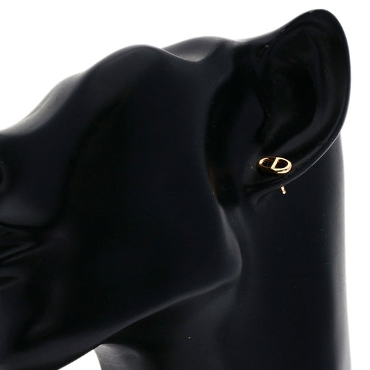 HERMES Pierce 18K Pink Gold gold Chene Dunkle Farandor TPM Women Used Authentic