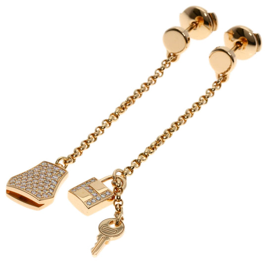 HERMES Pierce 18K Pink Gold gold Kelly Clochette Diamonds