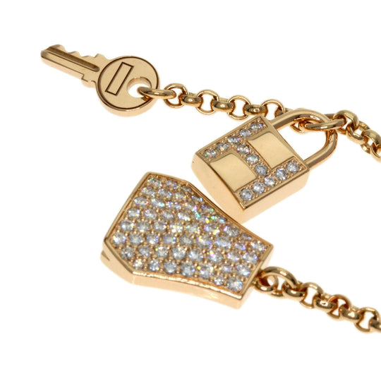 HERMES Pierce 18K Pink Gold gold Kelly Clochette Diamonds